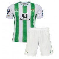 Billiga Real Betis Barnkläder Hemma fotbollskläder till baby 2023-24 Kortärmad (+ Korta byxor)